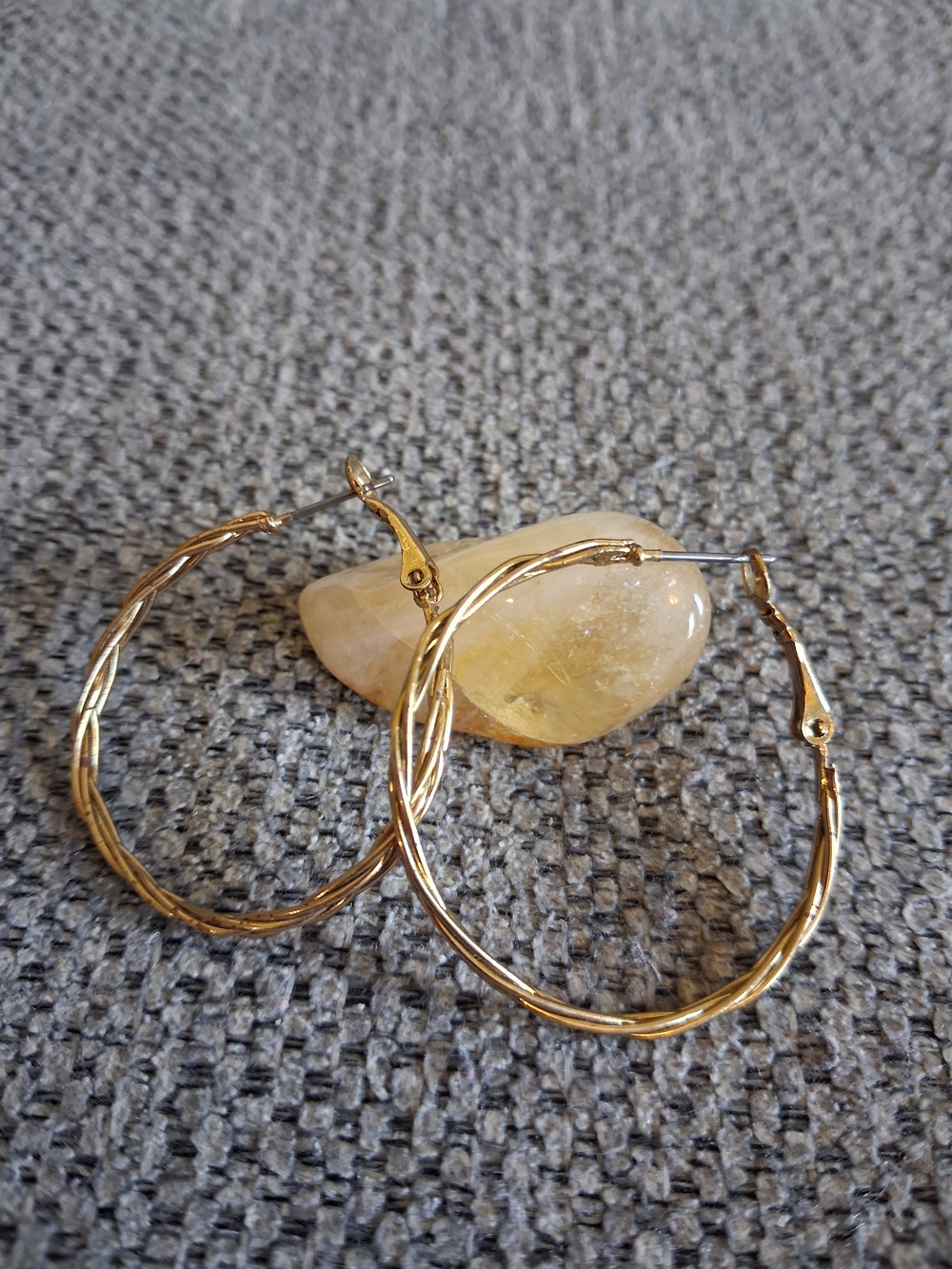 Gold Twisted Hoop Earrings - Elegant Women’s Jewelry